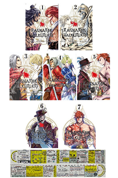 Komik Şeyler Ragnarok Valkürleri 1-2-3-4-5-6-7. Ciltler Manga Seti + Özel Cetvel