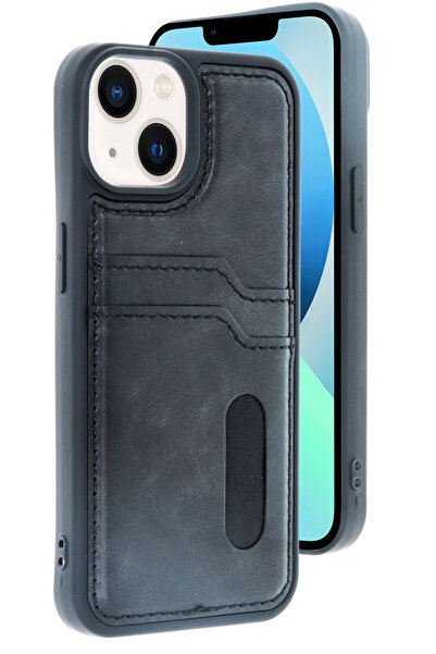 NewFace حافظة جلدية لهاتف آيفون 14 من DRNDS مع حامل لبطاقات الأعمال (160437) ...