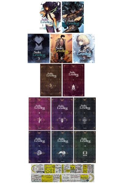 Komik Şeyler Solo Leveling 1-2-3-4-5 Çizgi Roman + 1-2-3-4-5-6-7-8 Roman Topl...