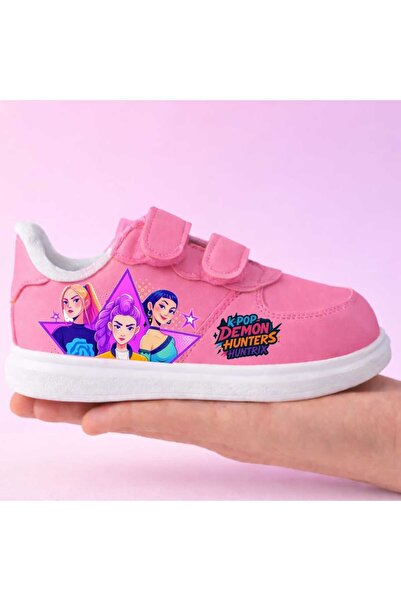 amazoondesing Kpop Demon Hunters Half Star Printed Pink Girls' Sports Shoes a...