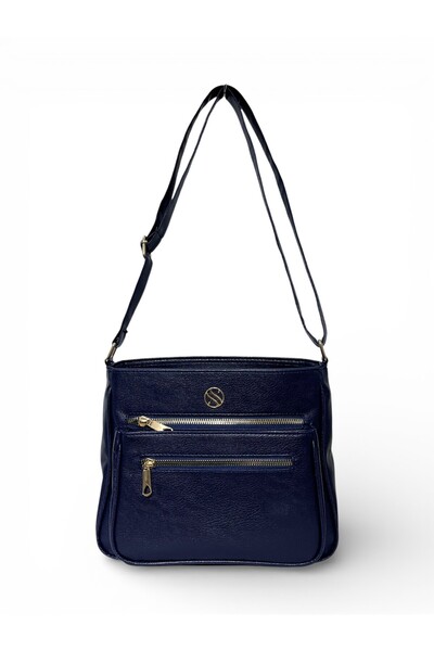 Sanmorris Women's, Adjustable Cross Strap, Four Pocket Shoulder Bag