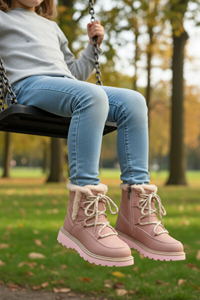 WALKWAY Cool Lina F Powder Cold Resistant Children's Fleece Boots