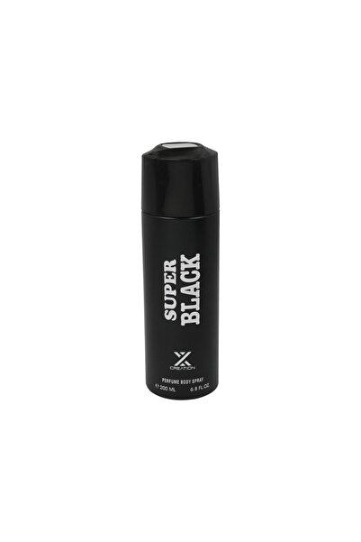 X Creation Super Black Deodorant Body Spray for Men, Intense & Long-Lasting F...