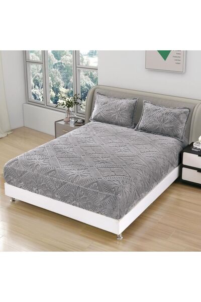 Sofia Store Premium Set Bed Cover with Elastic + 2 Pillowcases, 180 x 200 cm