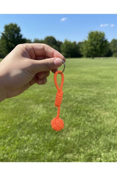 mibales Paracord Walnut Tie Keychain Knitted Rope Neon Series