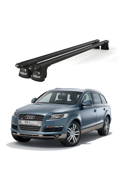 Trio-II Audi Q7 (2006-2014) Uyumlu Siyah Kilitli Ara Atkı 135cm Port Bagaj Tavan Barı