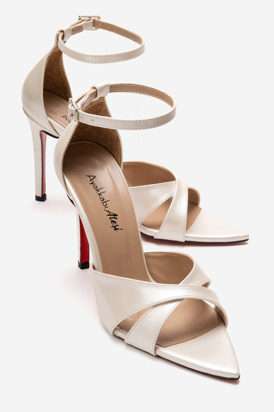 Ayakkabı Ateşi Pantofi cu toc cu design cu bandă în formă de T pentru femei -...