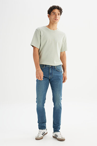 Lee Pantaloni din denim, din bumbac, croială slim, cu buzunare, elastici