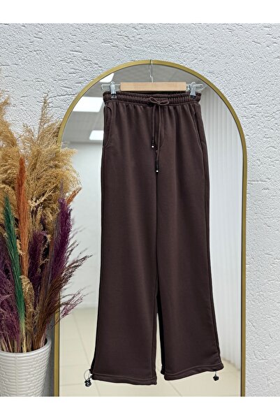 BENAHOLL Finelle Paça Sıkmalı 2 İp Eşofman-Ci9977 Kahve