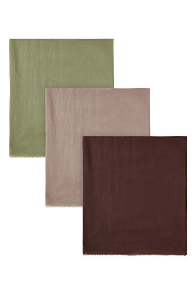 Kamer Scarf Pure Line Series Cotton Comfort Shawl 3-Pack