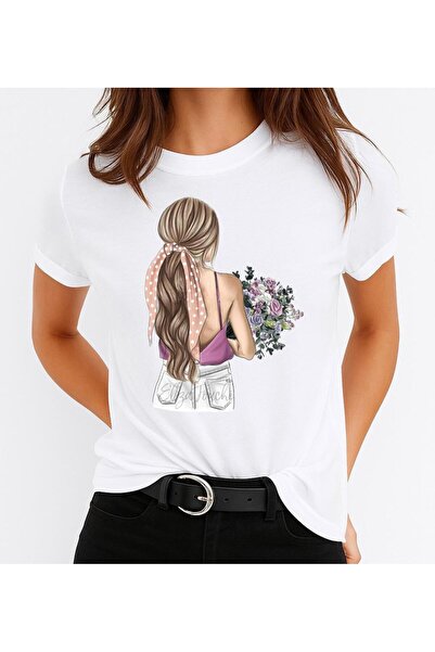 OEM Tricou de bumbac pentru femei Florile mele