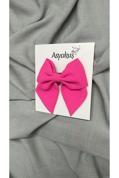 asyakuş مشبك تلقائي على شكل فيونكة وردية