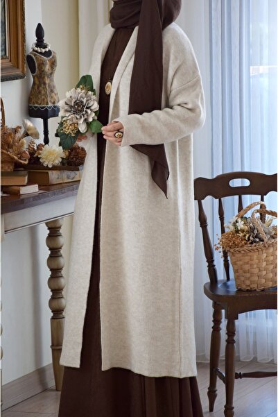 EMİNOS BUTİK Cardigan tricotat de culoare piatră