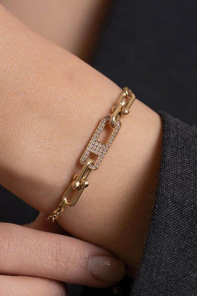 Bayar Gold 14 Ayar Altın Toplu Ataç Bileklik-TK