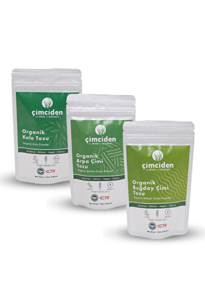 Çimciden Buğday Çimi Arpa Çimi Kale Tozu 60 Gr 3'lü Set