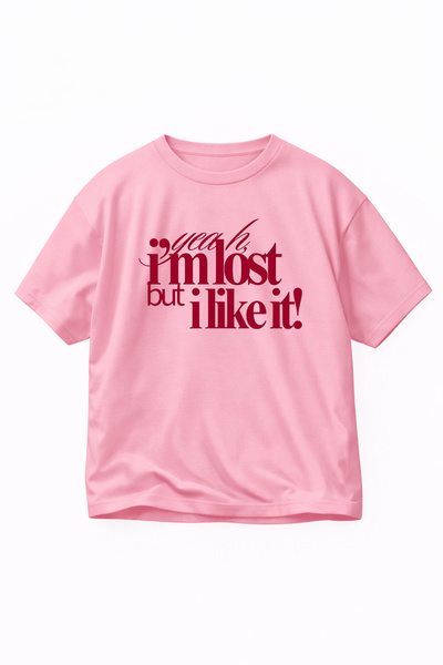 LORVEX T-Shirt Oversized Comfortable Fit Unisex I Like It Ba Printed 100% Cotton