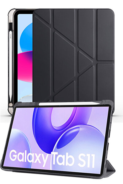 Nezih Case Samsung Galaxy Tab S11 X730 11 İnç Uyumlu Akıllı Kapak Kalem Bölme...