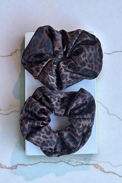 VERA HOUSE Leopard Pattern Satin Hair Clip Set of 2 - Leopard Pattern Hair Clip