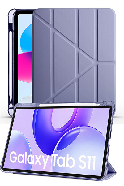 Nezih Case Samsung Galaxy Tab S11 X730 11 İnç Uyumlu Akıllı Kapak Kalem Bölme...