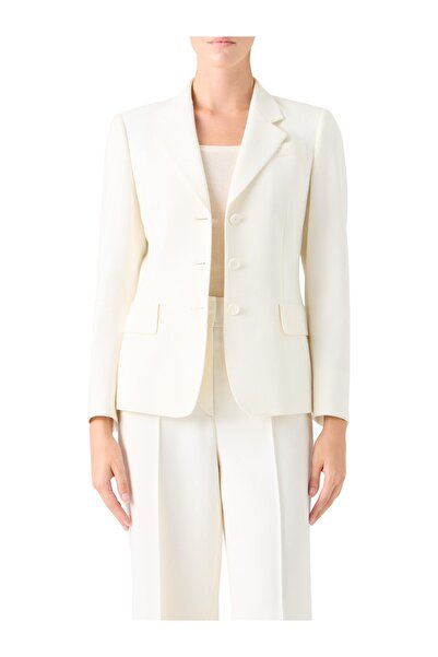 Akris Punto Klasik Kesim Blazer Krem Ceket