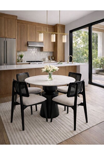 silla Concept Döküm Mermer Yuvarlak Üst Tablalı Boğum Ayaklı Zion Sandalyeli ...