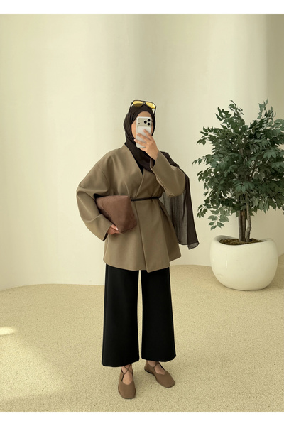 MODA AKSA 7673 POLEVİSKON CEKET VİZON