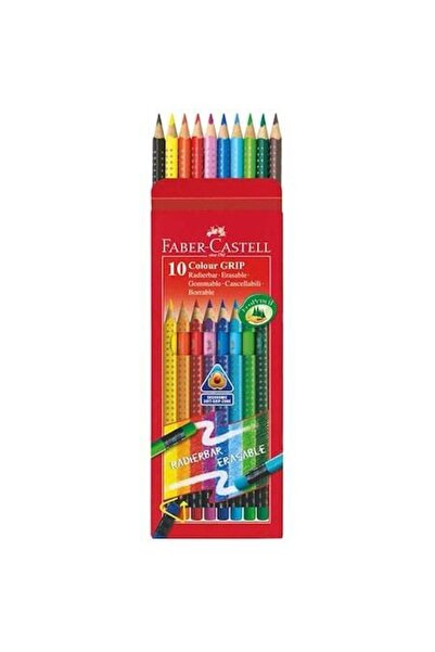 Faber Castell Χρωματιστά μολύβια Faber-Castell, 10 τεμ., με γόμα