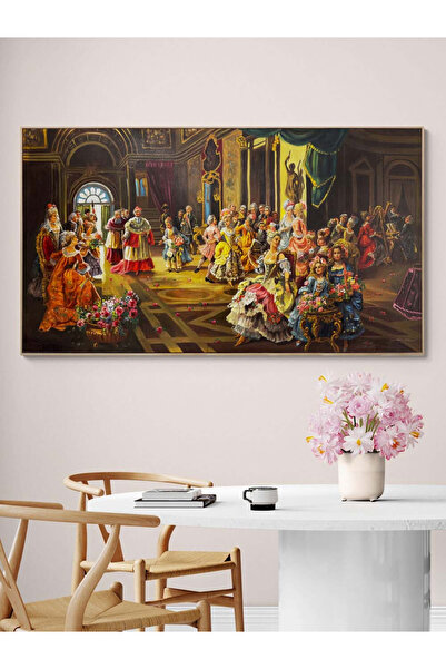 Simurg Sanatevi Bir Akşam Daveti Yağlı Boya Tablosu