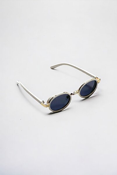 COOLANDBETTER Dina Round Sunglasses Unisex White Oval Framed /