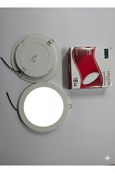Helios 18W Beyaz Işık Led Spot Panel Lamba Dahili Trafolu Dış çap 21.3cm İç ç...