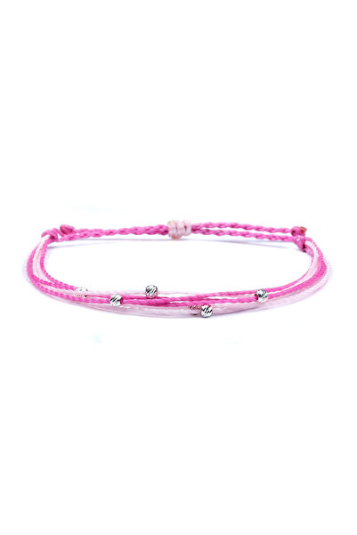 Velar Bracelets 925 Sterling Silver Stardust Beaded Cord Bracelet