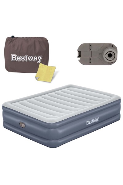Other Materac dmuchany 203x152x51 cm z wbudowany pompką elektryczną Bestway 6...