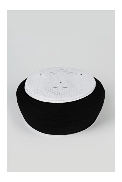 Sarıkhane غطاء صلاة للأطفال - قماش أسود - غطاء رأس أبيض - غطاء دائري - نالي ش...