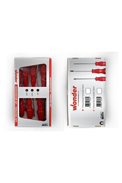 Wonder 6 PARÇA TORX TORNAVİDA TAKIMI TORNAVİDA TORX UÇLU 6 PARÇA YERLİ ÜRETİM