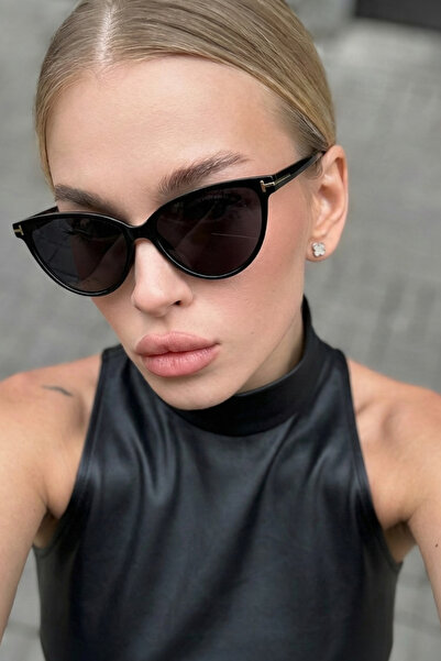 Eyesofia Carolıne Women's Cat Eye Black Sunglasses