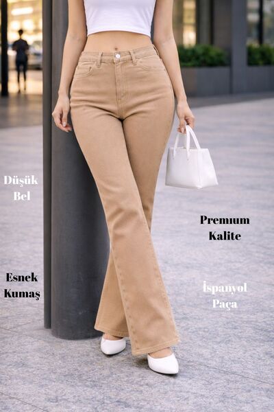 CEDY DENIM Високоякісні жіночі джинси з 5 кишенями, низькою талією, широкими ...