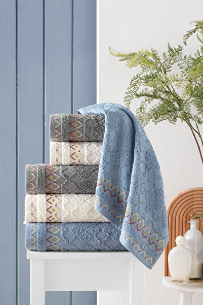 Arliva Home 100% Cotton Jacquard Hand Towel Set