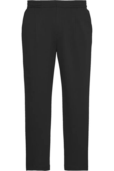 Calvin Klein Men's Tapered Fit Pleated Straight Leg Black Trousers Lv04Le613G...