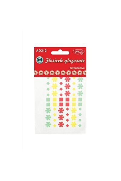 Daco Adhesive Plastic Shapes Model Glazed Flowers