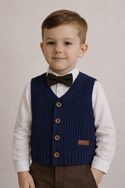 Minytrendy Baby Boy Casual Winter Knitwear Vest Cool Thessaloniki Knitted Sle...