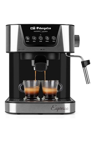 ORBEGOZO EX 6000 Coffee Espresso Machine, 1.5 L, 1050 W, 20 bar, Silver-Black