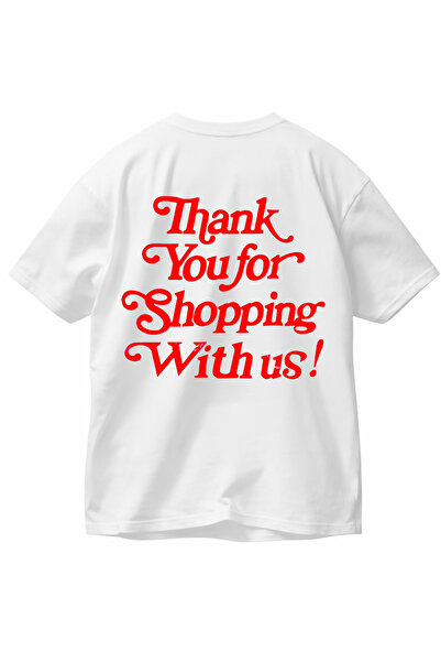 LORVEX Comfortable Fit T-Shirt Oversized Unisex Thank You Printed 100% Cotton