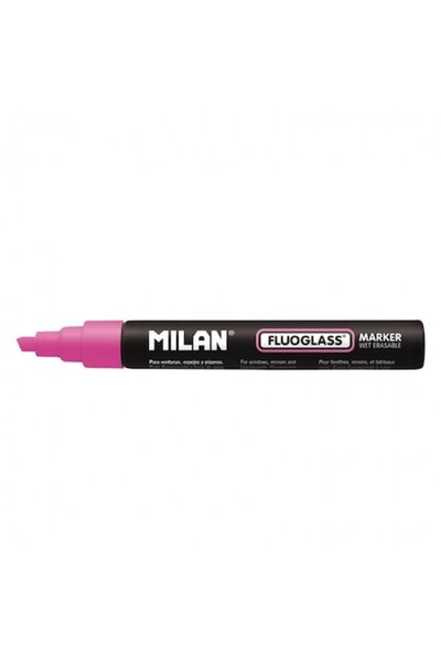 Milan Fluoglass Marker for Glass - Pink, Non Permanent