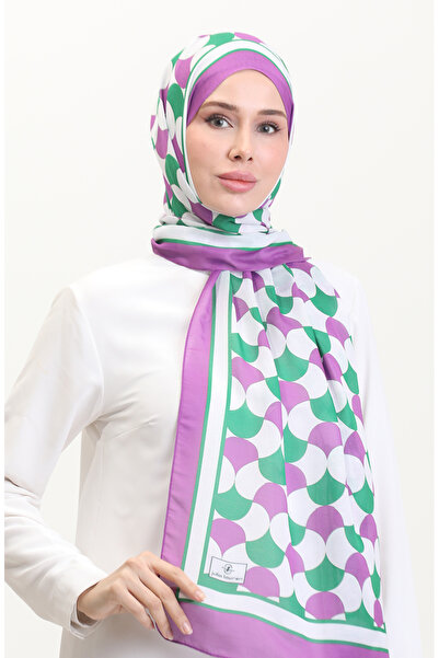 sefamerve Patterned Soft Shawl 70266-03 Magenta Green