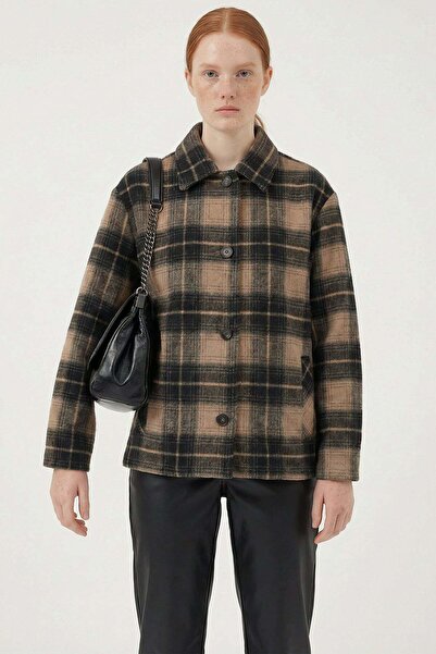 PAULMARK Jachetă în carouri pentru femei C3713