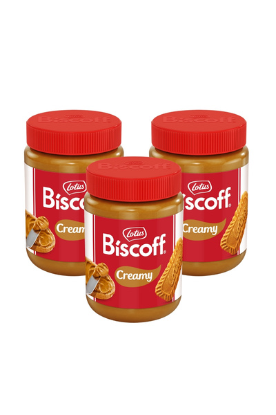 Lotus Biscoff Creamy Sürülebilir Krem 400 g x3 – Karamelize Bisküvi Lezzetli Set