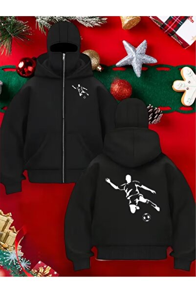 LAND MODA Hanorac unisex Ninja cu mască de zăpadă Cardigan din lână groasă cu...