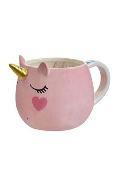 BAMI NETWORK Cana Ceramica 3D Unicorn Roz „Crede în Magie” 580ml