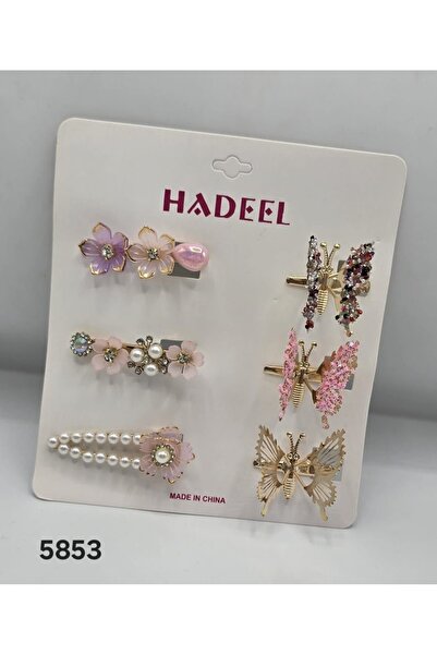 HADEEL GIJAMAI Women's hair clips with flower and butterfly designs, set of s...
