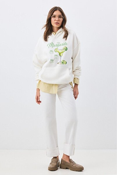 Flaubert Γυναικείο φούτερ με στάμπα και 3 κλωστές σε oversize σχέδιο – Άνετη ...